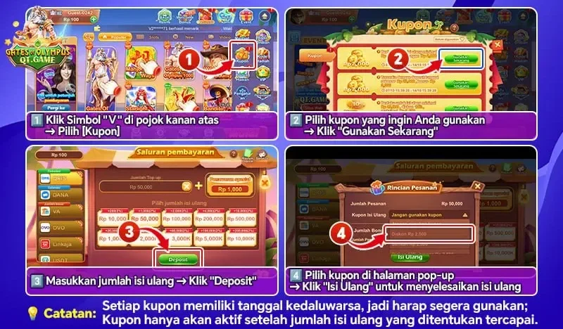 Penggunaan Kupon Isi Ulang (Deposit Coupon Guide)
